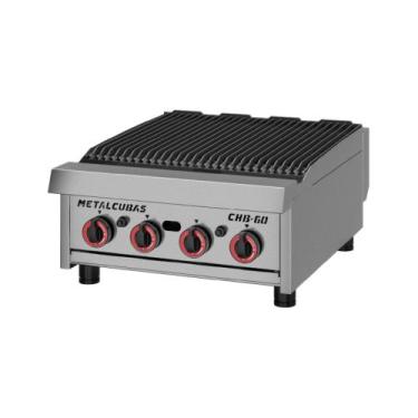 Imagem de Chapa Char Broiler a Gás Metalcubas CHB 60 G2 Premium Inox