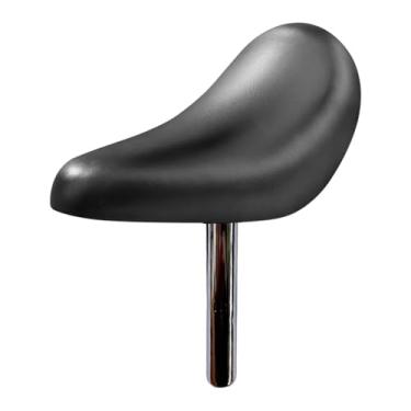 Imagem de Deevoka Crianças selim de bicicleta sela com pós confortável versátil ergonômico macio parte equilíbrio assento da bicicleta para ciclismo ao ar livre, Preto