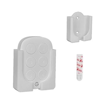 Imagem de Kimalab Suporte remoto para Govee H5125 Mini controle remoto inteligente de 6 botões – Suporte de montagem na parede de ajuste preciso, branco, inclui fita adesiva Command 3M