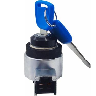 Imagem de SPJIUQI Interruptor de ignição com 2 chaves SBA385202601 385202601 87778431 para New Holland Boomer 1020 1025 1030 4055 4060 Trator T TC TZ MC Series T1010 T1030 T155 10 MC2 2 MC28 MC35