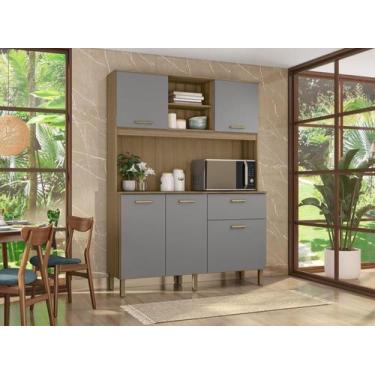 Imagem de Armário de Cozinha Topázio 136cm Compacto Com Balcão Multiuso - CIALAR