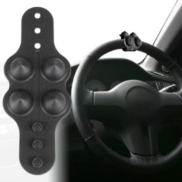 Imagem de Ouliget Massagem de cobertura de volante, marcador central de volante, suporte de massagem, acessórios interiores de carro de silicone antiderrapante para reduzir a fadiga e aumentar o conforto