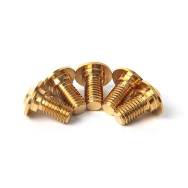 Imagem de Parafusos de montagem do rotor do disco de freio traseiro Arashi para BMW F800GS ABS 2006-2018, F850GS ABS 2019-2021 ADV incluem parafusos Torx cônicos de titânio M6x20 ouro 5 peças