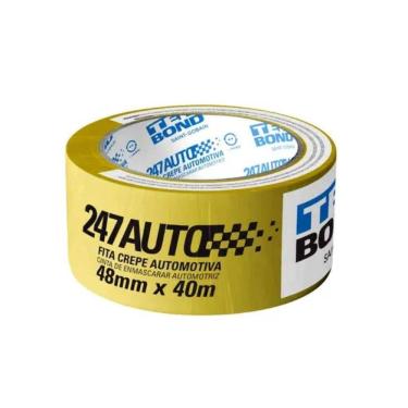 Imagem de Fita Crepe 48 MM x 40 Metros Automotiva Amarela TEKBOND