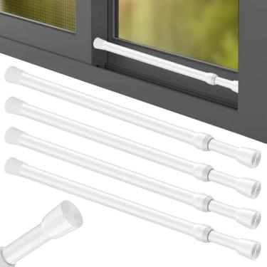 Imagem de BestYiJo 4 peças de barra de segurança de janela de 40 a 71 cm com pontas de borracha, melhorada com barras de bloqueio de segurança de janela de diâmetro maior para janelas, portas de pátio - Bastão