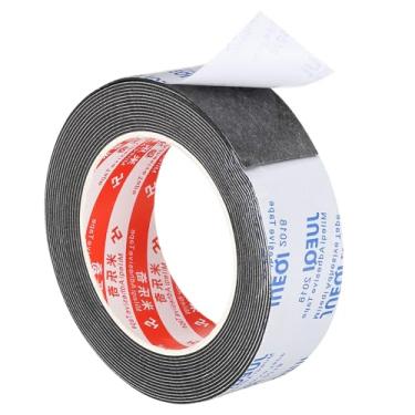 Imagem de Fita de espuma de vedação de 5 m, fita de vedação de 35 mm de largura, 1 mm de espessura, tira de vedação de móveis de porta de decapagem para isolamento de tubos de janela, preta