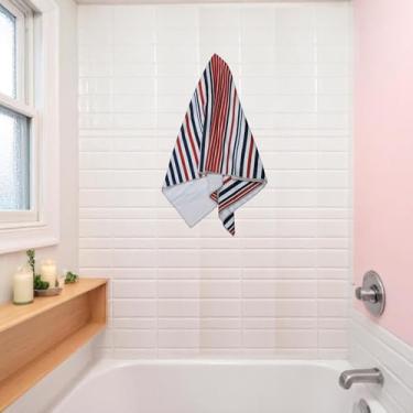 Imagem de 1 peça de toalha macia toalha de praia microfibra vermelha branca 70 x 140 cm