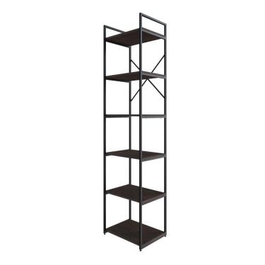 Imagem de Estante Alta C/06 Prateleiras 185x45x33cm Yon Terracota/est.preta Terracota/est.preta