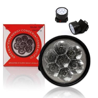 Imagem de Lanterna Cabeca 7 Super Led Ciclista Capacete Bike Trilha Camping Obra Pesca Farolete Sinalizador Corrida Ajustavel Lamp