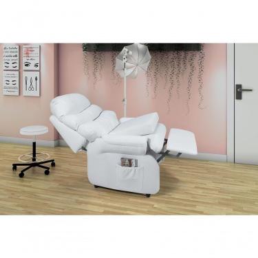 Imagem de Poltrona Reclinável Barão Cílios Lashes Com Assento De Elevação Corano Branco Branco 036