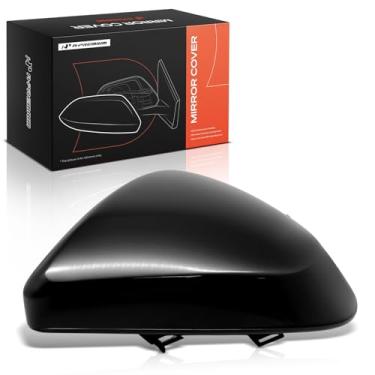 Imagem de A-Premium Tampa do espelho retrovisor do lado do passageiro - compatível com Toyota RAV4 2013 2014 2015 - preto liso, com furo de seta