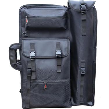Imagem de Bolsa De Portfólio De Arte à Prova De Chuva Grande Bolsa De Artista A2 Mochila De Portfólio De Arte A2 Prancheta De Desenho Bolsa De Suprimentos De Arte Bolsa De Arte Portátil D, Black