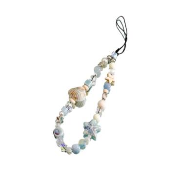 Imagem de VICKYPOP Lindo berloque de cordão para celular - berloques de estrela do mar feitos à mão para mulheres, Resina, Sem Pedra Preciosa