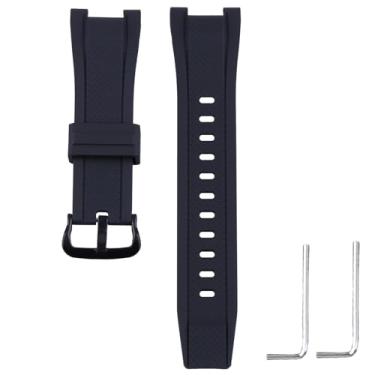 Imagem de Czjiaqh Pulseira de relógio masculina de resina compatível com Casio g-Shock 10502763 GST-210 GST-S100 GST-S110 GST-W110 GST-S300 GST-W300 GST-400 pulseira de borracha para esportes ao ar livre