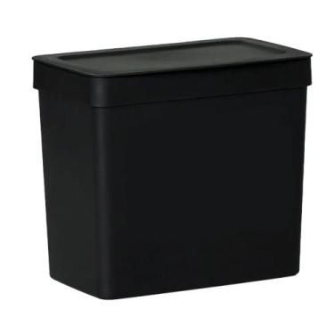 Imagem de Lixeira 5 L Com Tampa Cozinha Pia Bancada Branco - Paramount