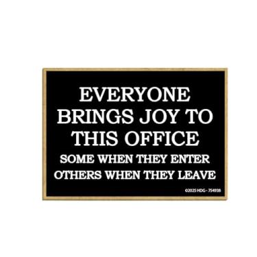 Imagem de Honey Dew Gifts, Todo mundo traz alegria para este escritório, ímãs de geladeira, presente de colega de trabalho, ímã de geladeira engraçado para escritório, humor sarcástico, decoração de cozinha