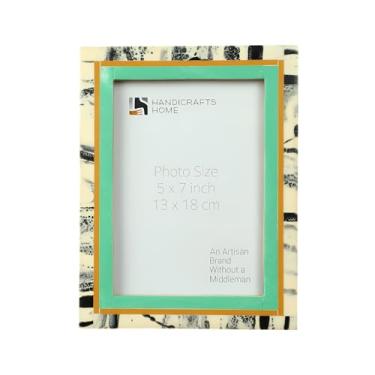 Imagem de Handicrafts Home Moldura de tinta abstrata 12,5 x 17,8 cm - Embutido de resina decorativa feita à mão para decoração vintage e boho - suporte de mesa ou parede para sala de estar, mesa de escritório