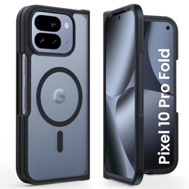 Imagem de Vividarm Capa dobrável para Google Pixel 10 Pro, compatível com MagSafe [sem protetor de tela] [proteção de nível militar] Capa fina translúcida fosca à prova de choque fina para Google Pixel 10 Pro