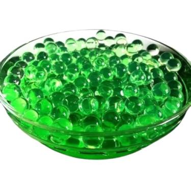 Imagem de Bolinhas de Gel que Crescem na Água Ideal para Decoração de Vasos Festas, Plantas e Artesanato 20g cada - Brucaro Prime (Verde)