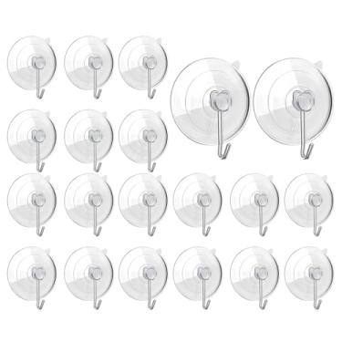 Imagem de Ganchos de ventosa para chuveiro | Cabides reutilizáveis com ventosa | Cabides de toalha de roupão para parede, mesa, banheiro, acampamento, azulejo, carro, banheiro, exterior, casa, trailer, portas