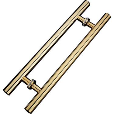 Imagem de Maçaneta de porta de vidro de hotel puxador de porta de celeiro deslizante para casa puxador de aço inoxidável de titânio galvanizado acessórios de ferragens de porta, 4 tamanhos (1200 × 900 mm)