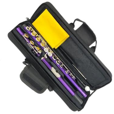 Imagem de Flauta Outfit Flauta 16 furos fechados tom C cobre branco niquelado roxo com mecanismo E