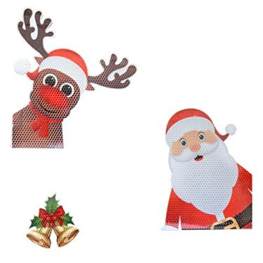 Imagem de Dpofirs Ímãs para Janela de Carro de Natal 3D |Adesivos Refletivos de PVC Com Parte Traseira Magnética Forte, à Prova de Intempéries para Veículos/caminhões/superfícies Metálicas (type7)