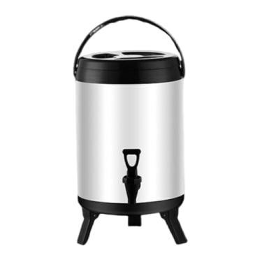 Imagem de Ｂｅｓｇａ Pote de estoque de barril isolado de aço inoxidável, uso doméstico, dispensador de bebidas de parede dupla para chá, leite, água quente, 10l