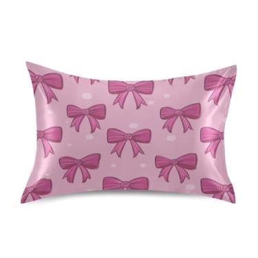 Imagem de Blueangle Linda fronha de cetim rosa para cabelo e pele, fronha de seda, tamanho Queen (50,8 x 76,2 cm) - Capas de almofada de cetim refrescantes com fecho de envelope (580)