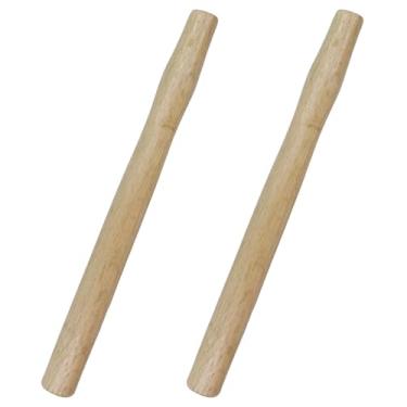 Imagem de HEVSTIL Pacote com 2 peças de substituição de cabo de machado de 15,7 polegadas - Cabo de madeira de nogueira para martelo oval