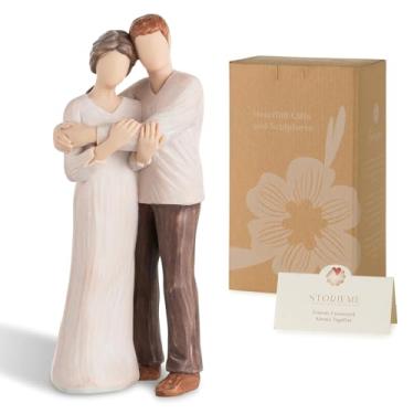 Imagem de Storieme Presentes de Natal para mãe do filho: mãe e filho adulto abraçando estátuas de resina - presente de lembrança sentimental para o dia das mães e aniversário