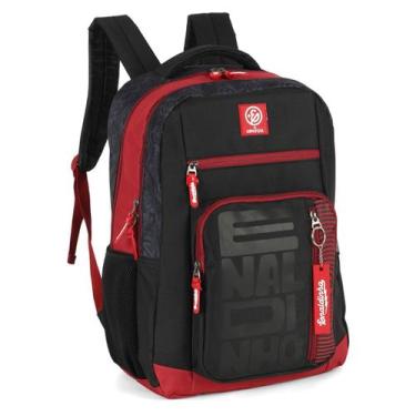 Imagem de Mochila Costas Escola Resistente Enaldinho Youtuber Preto - Luxcel