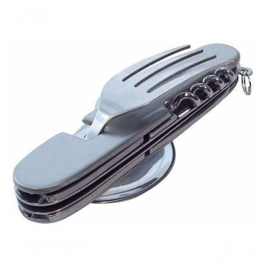 Imagem de 5 Kit Talher Com Garfo Colher Faca Canivete Trilha Camping