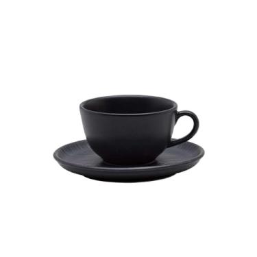 Imagem de Oxford - Xicara Cha Ceramica 200Ml Pires Onix Oxford Jao041C05