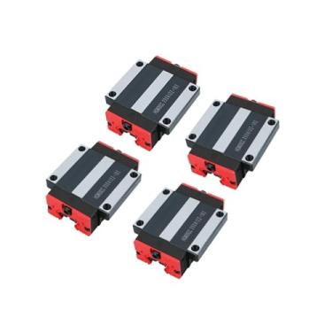 Imagem de 4 peças HGH25CA Carruagens quadradas HGW25CC F.l.a.n.g.e. Bloco deslizante para trilho de guia linear HGR25 de 25 mm para fresadora de gravadora CNC (HGW25CC)