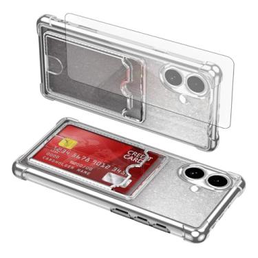 Imagem de Asuwish Capa de celular para iPhone 17 6,3 polegadas com protetor de tela de vidro temperado e resistente à prova de choque híbrido suporte de cartão rígido acessórios i Phone17 i17 17 capa feminina