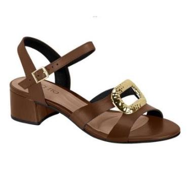 Imagem de Sandalia Feminina Beira Rio Conforto Salto Médio Bloco Festa Ref: 8345.645-Feminino