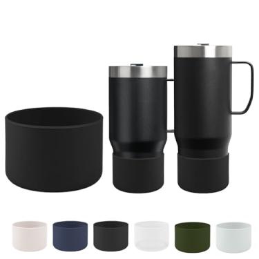 Imagem de WUQID Bota de silicone compatível com Stanley Suburban 680.4 g 850.5 g e Owala Freesip Sway 30 1,134 g, capa protetora antiderrapante e antiamassados, capa inferior durável e acessórios para base de