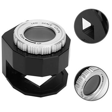 Imagem de Hztyyier Lente de Vidro óptico Com Lupa 30X Com Luzes LED e Escala para Identificação de Joias e Antiguidades