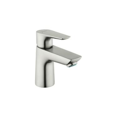 Imagem de hansgrohe Talis E torneira para pia de banheiro moderna, fácil de instalar, fácil limpeza, 1 alça 1 12,7 cm de altura em níquel escovado, 71700821