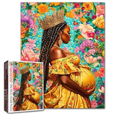 Imagem de Tucocoo Quebra-cabeça de 1000 peças para adultos, mamãe afro-rainha, dia das mães, 1000 peças, jogo de mulher africana, decoração de parede, faça você mesmo, quebra-cabeça preto, mãe afro-americana