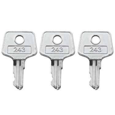 Imagem de (3) Chaves tipo 235/243/435/542 para gaveta de dinheiro APG Vasario, serve para HP, NCR, MICROS, Vivonet Till (243)
