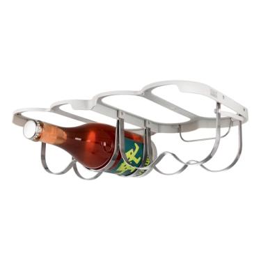 Imagem de Joseph Joseph Organizador de garrafa de vinho Cradle, suporte sob o armário, rack de aço dobrável, comporta 4 garrafas