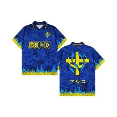 Imagem de Camiseta Polo V-neck De Impressão 3D Do Anime One Piece Luffy, Camiset