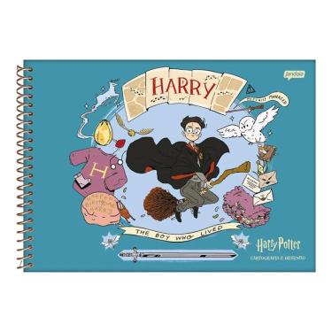Imagem de Caderno Espiral Cartografia E Desenho 96 Folhas Harry Potter Jandaia Estampa 1