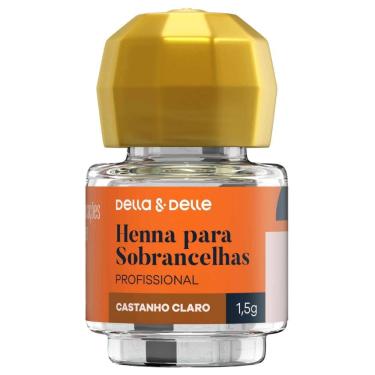 Imagem de Tintura Henna Para Sobrancelhas Della & Delle Castanho Claro 1,5g