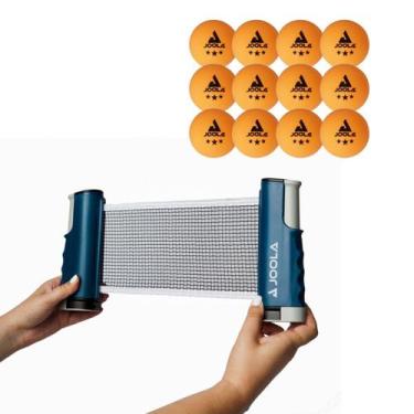 Imagem de Kit Rede Retratil JOOLA para Tenis de Mesa + Bolas de Tenis de Mesa JO