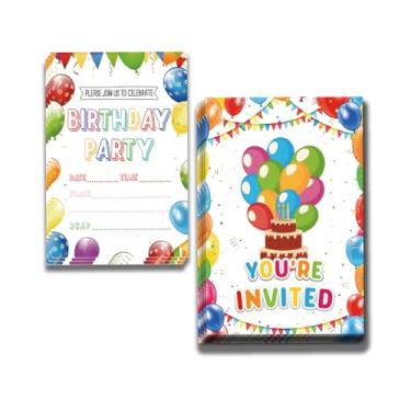 Imagem de Qwertirsr Let's Play Convites de Aniversário Design Dupla Face (25 Cartões + Envelopes) com Envelopes Convites de Festa de Aniversário Infantil, Meninos, Lembranças de Festa e Suprimentos 15 x 10 cm