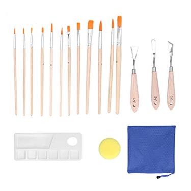 Imagem de Conjunto de pincéis de pintura a óleo SIWOTED linha de gancho acrílico aquarela escova paleta raspador ferramenta para pessoas em todas as fases