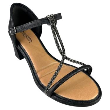 Imagem de Sandália Feminina Mississipi Salto Bloco Tira Ajustável (Preto, BR, Adulto, Numérico, 36)